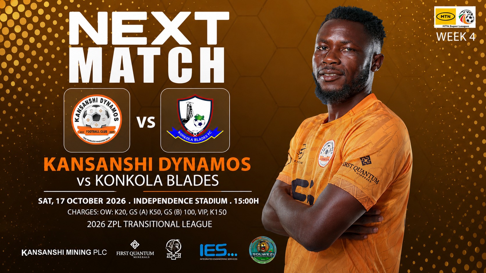 KANSANSHI DYNAMOS FC VS KONKOLA BLADES FC